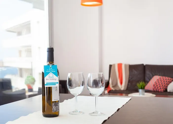 公寓 Lets Holidays Amazing Front Sea Views 滨海托萨